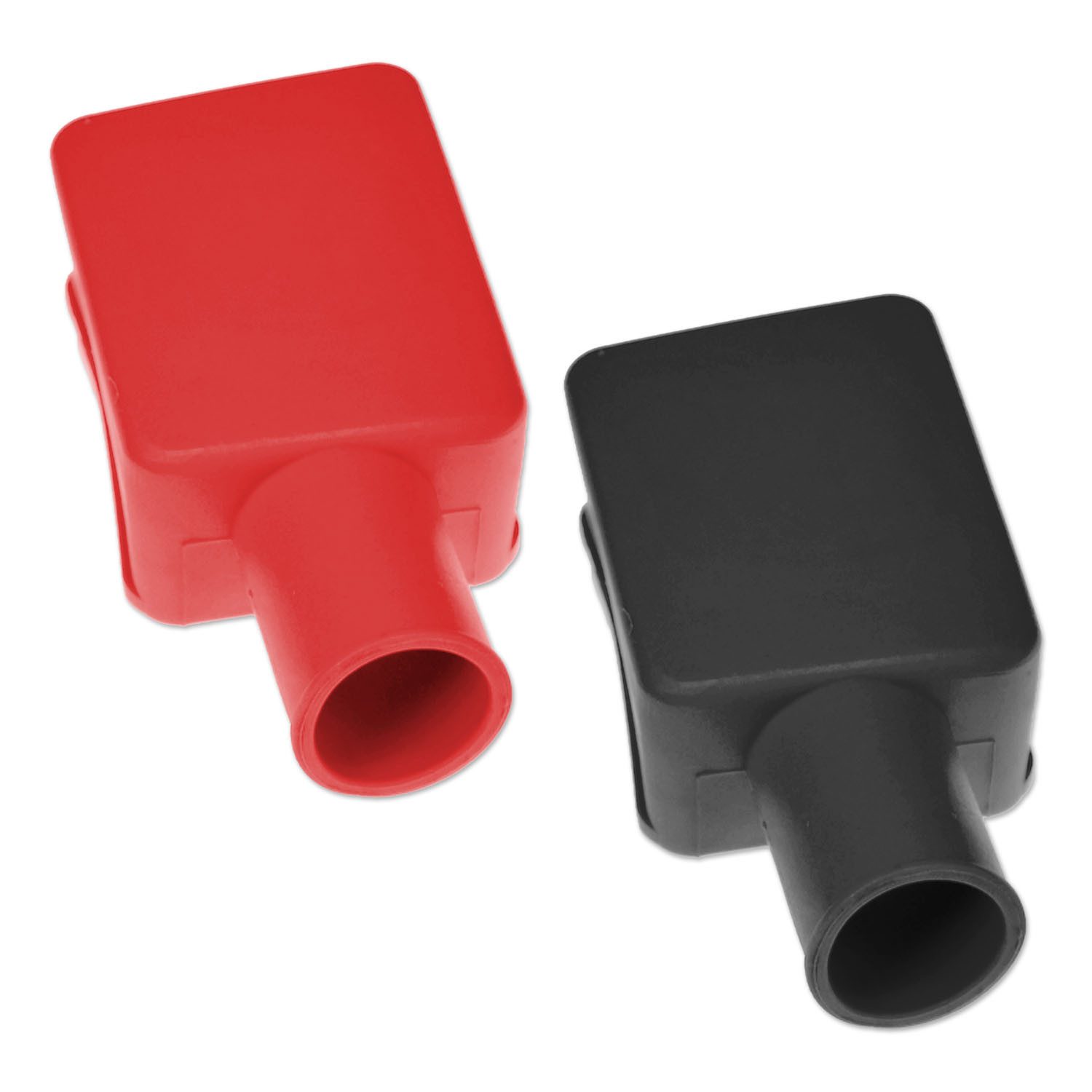 Impulse Innovation Batteriepolklemme Schutzkappenset gerade Rot & Schwarz für Batteriepolklemmen bis 17mm