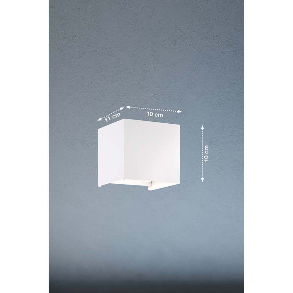 etc-shop Außen-Wandleuchte, LED IP44 Lichtaustritt Wandleuchte Gartenlampe Weiß Außenleuchte