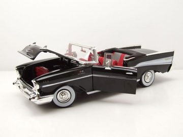 Motormax Modellauto Chevrolet Bel Air Convertible 1957 schwarz James Bond 007 Dr. No Model, Maßstab 1:18