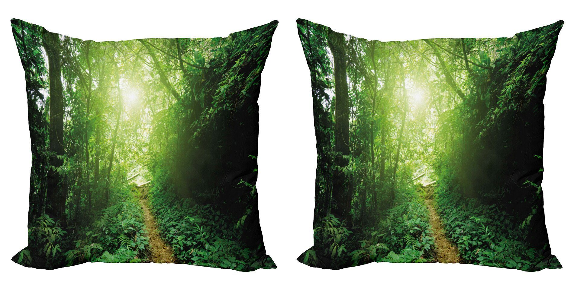 Abakuhaus Dschungel Doppelseitiger Digitaldruck, Wald im Weg Kissenbezüge Stück), von (2 Modern Accent Malaysia