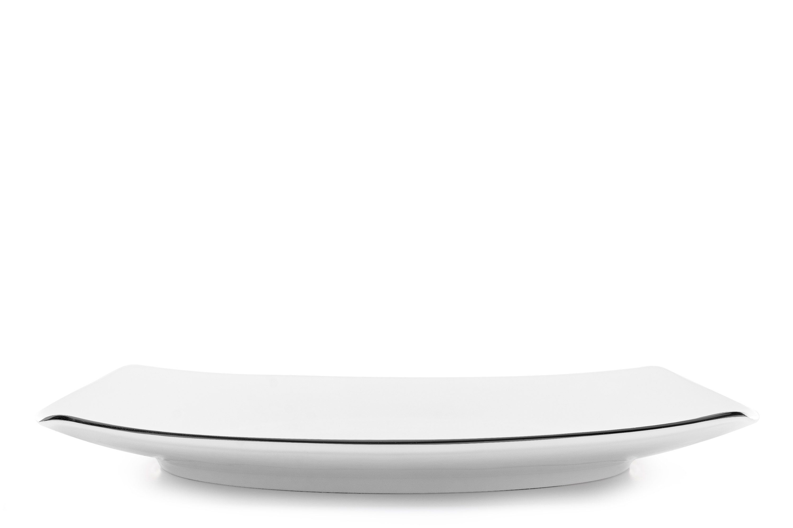 KONSIMO® Teller-Set CARLINA Speiseteller Geschirr-Set (6-tlg), 6 Personen, Porzellan, Spulmachinen- und Mikrowellengeeignet, quadratisch