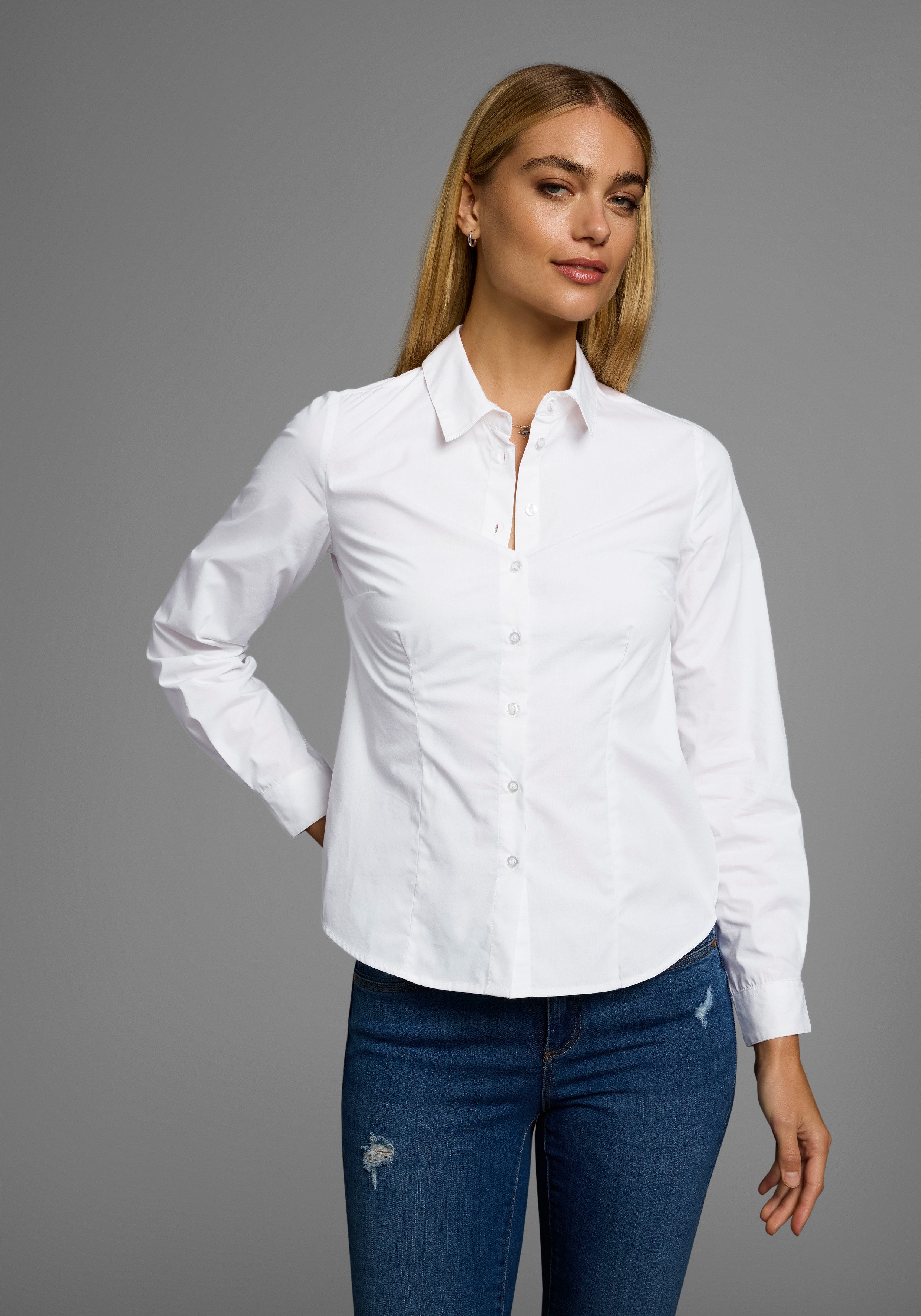 Flashlights Langarmbluse (Packung, 2er-Pack) im Hemdblusenstil