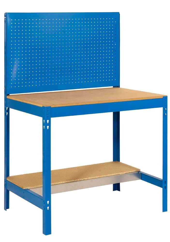 PROREGAL® Werkbank Werkbank Buffalo mit Werkzeugwand, (3 verschiedene Größen (HxBxT 144,5 x 90/120/150 x 61 cm), Traglast 600kg, Verschiedene Farben)
