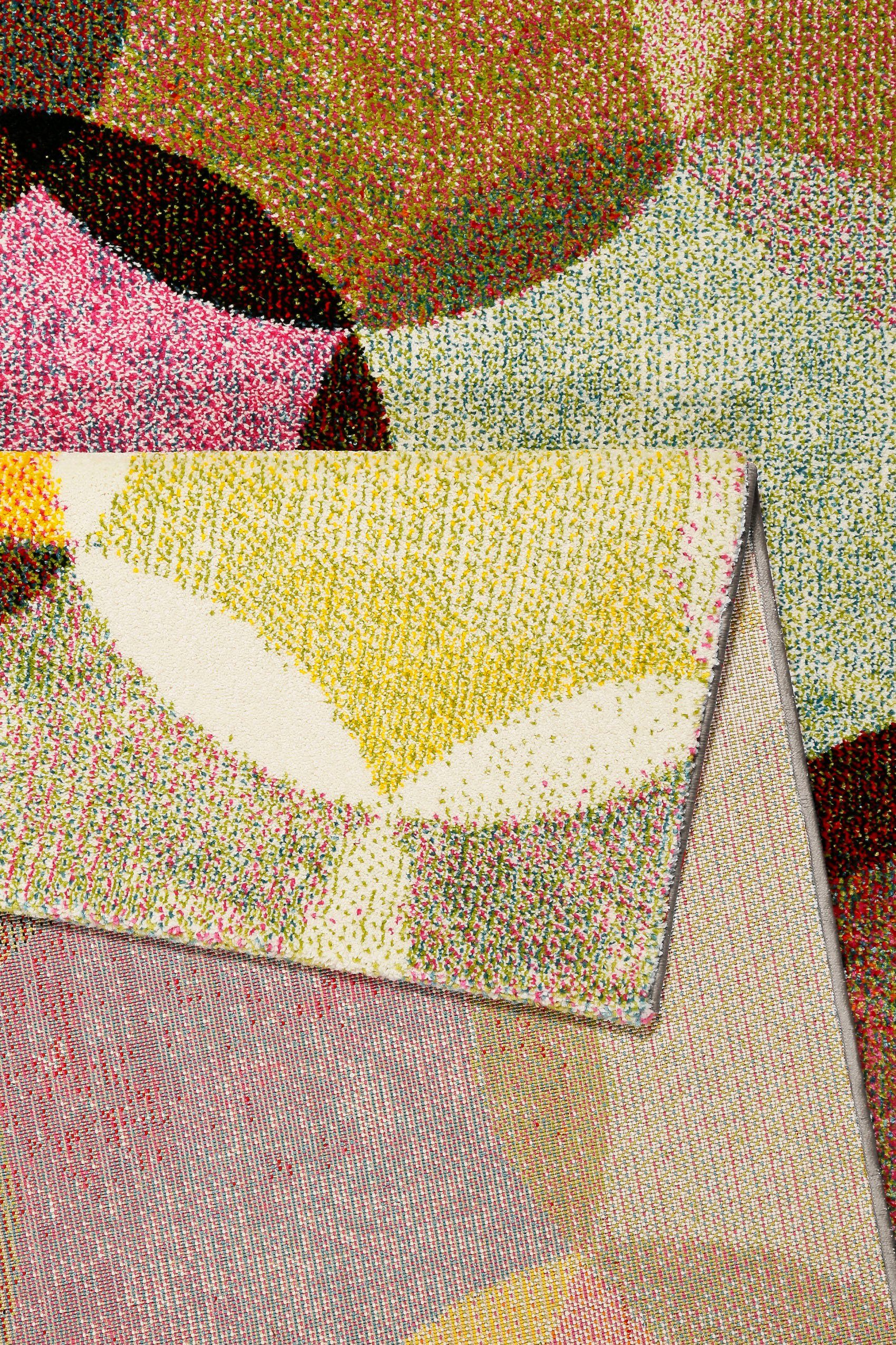 Esprit Teppich Modernina ESP-3378, rechteckig, Höhe: 13 mm, weicher Kurzflor in modernem Design, Wohnzimmer, Schlafzimmer, bunt