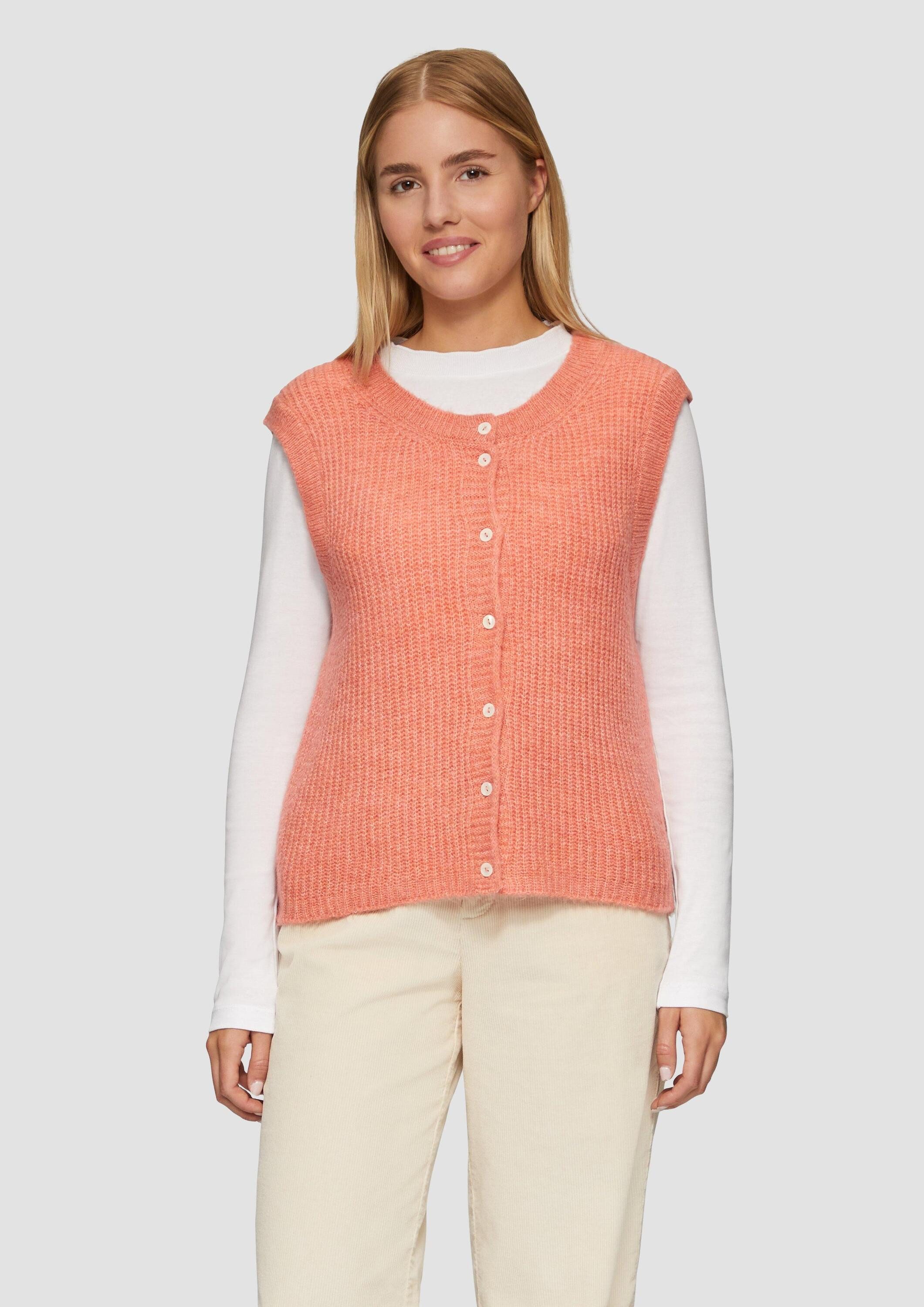 s.Oliver Funktionsweste Strickjacke Geknöpfte Strickweste günstig online kaufen