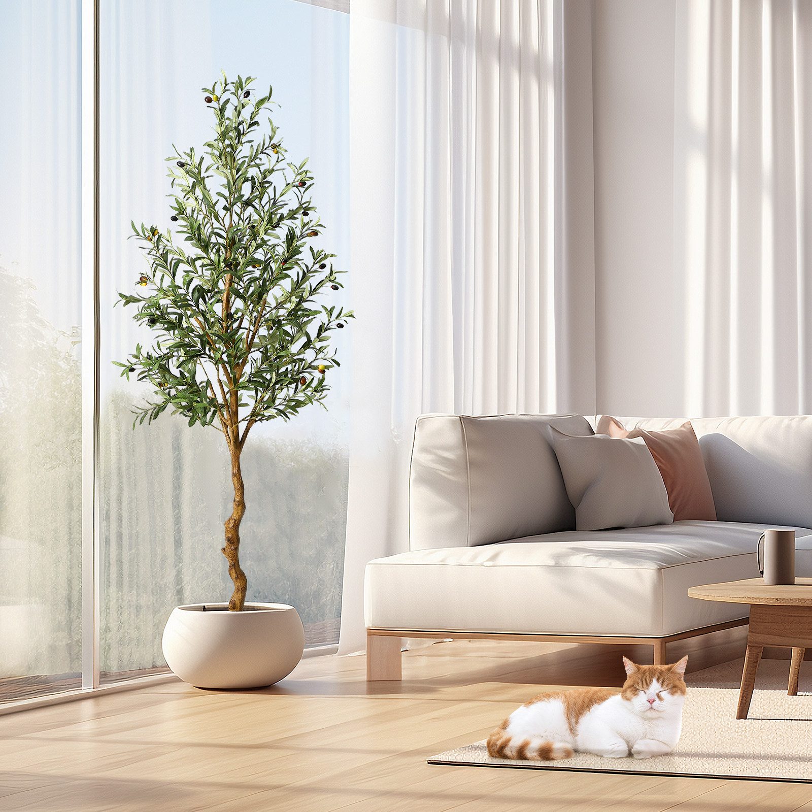 Kunstbaum Künstlicher Olivenbaum, 5FT(1.5/1.8m) hoch, Olivenbäume günstig online kaufen