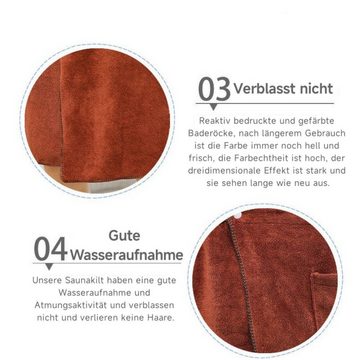 Fivejoy Kilt Saunakilt Herren, verstellbar Saunahandtuch Duschtuch mit Druckknöpfe