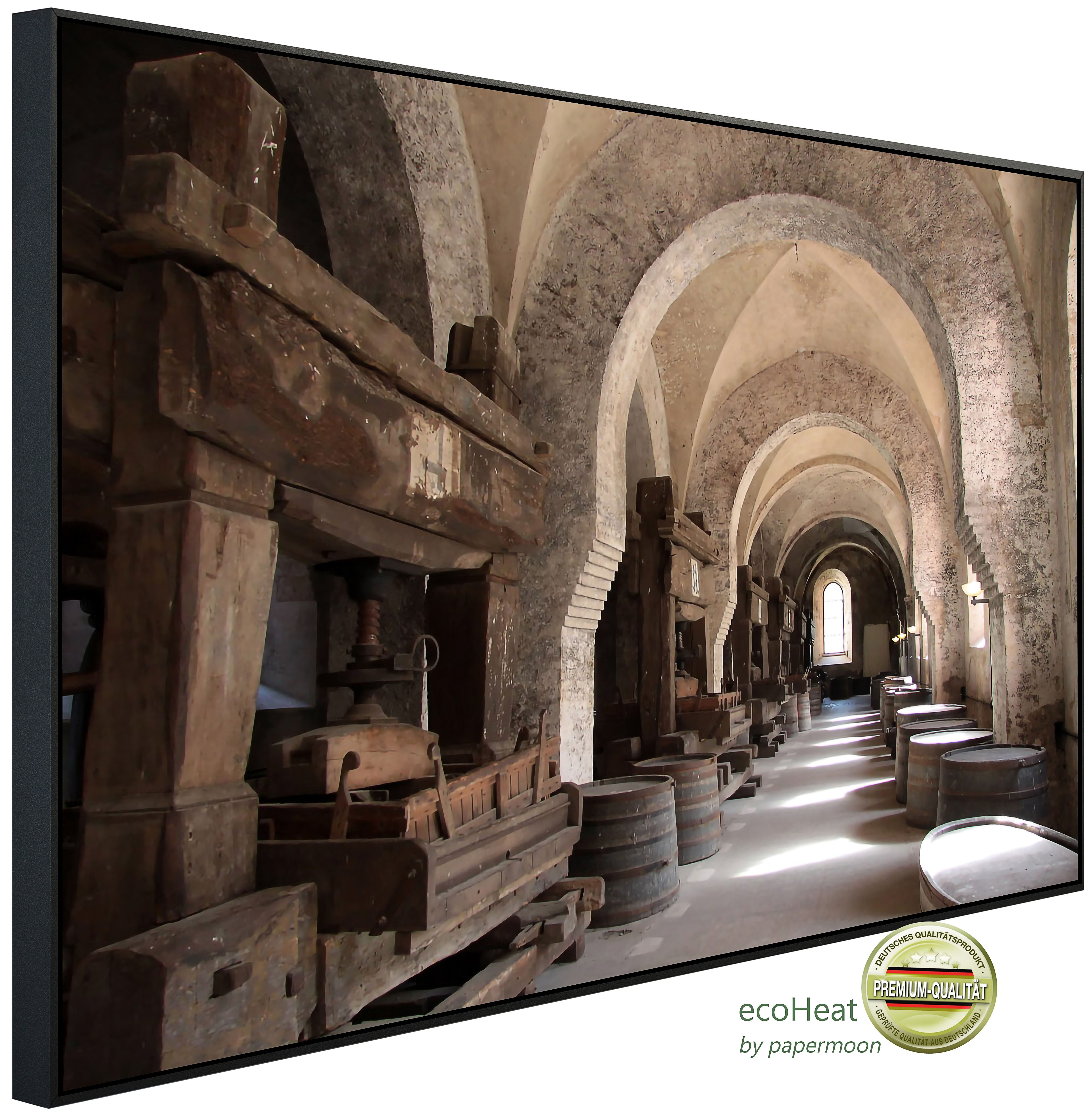 Papermoon Infrarotheizung INFRAROT-BILD-HEIZUNG, Alte Bögen auf Weinberg, TÜV-Rheinland/GS zertifiziert, angenehme Strahlungswärme