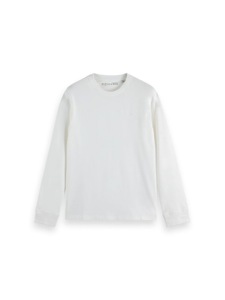 Scotch & Soda Rundhalspullover Chest logo regular-fit long-sleeve