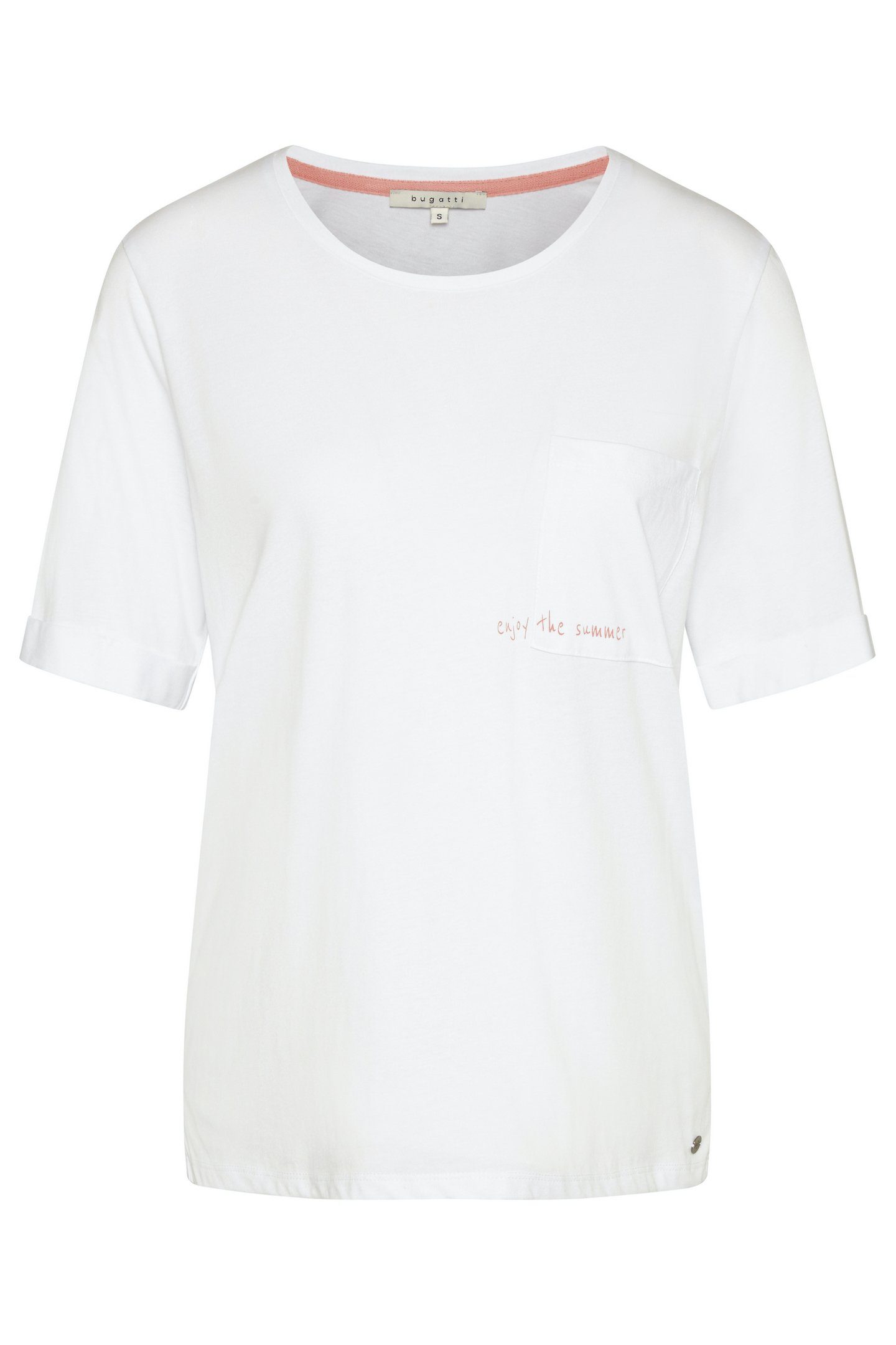bugatti T-Shirt aus organic Cotton, Aufgesetzte Brusttasche und aus 100%  Baumwolle | T-Shirts