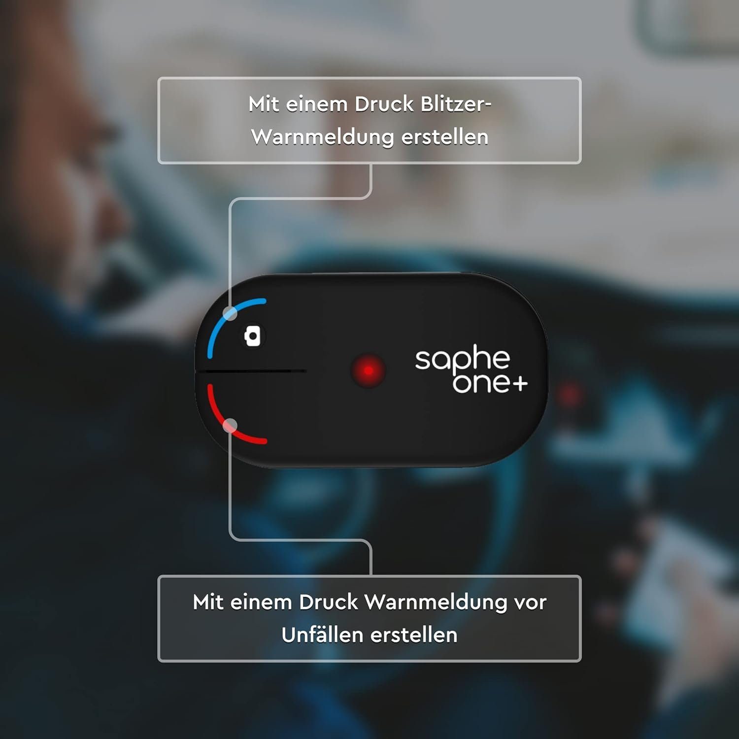 Saphe Saphe one+ Verkehrsalarm (Verbindung mit Smartphone via Bluetooth) Verkehrsalarm – Bild 2 von 2