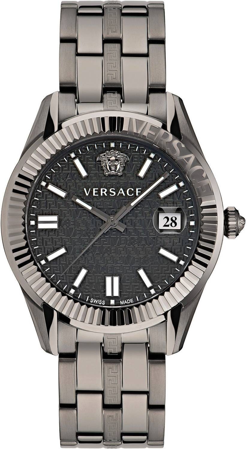 Versace VE3K00622, TIME, Armbanduhr GRECA GRECA Herren Quarzuhr mm Versace Armband Edelstahl 41 TIME