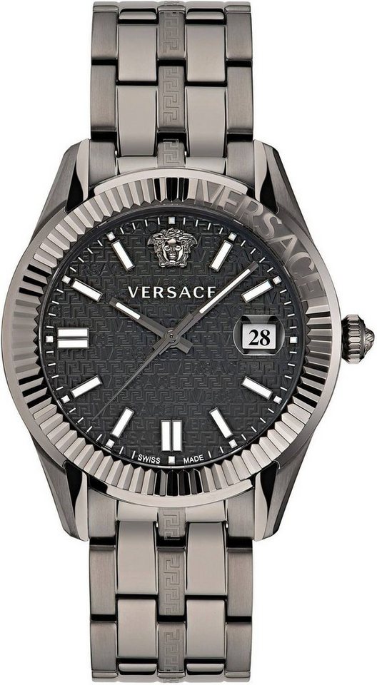 Versace Quarzuhr GRECA TIME, VE3K00622, Versace Herren Armbanduhr 41 mm  Armband Edelstahl GRECA TIME