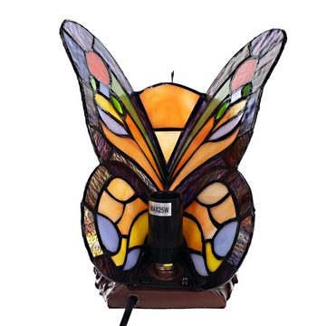 BIRENDY Stehlampe Tischlampe Tiffany-Style Schmetterling 202 Leuchte Dekorationslampe