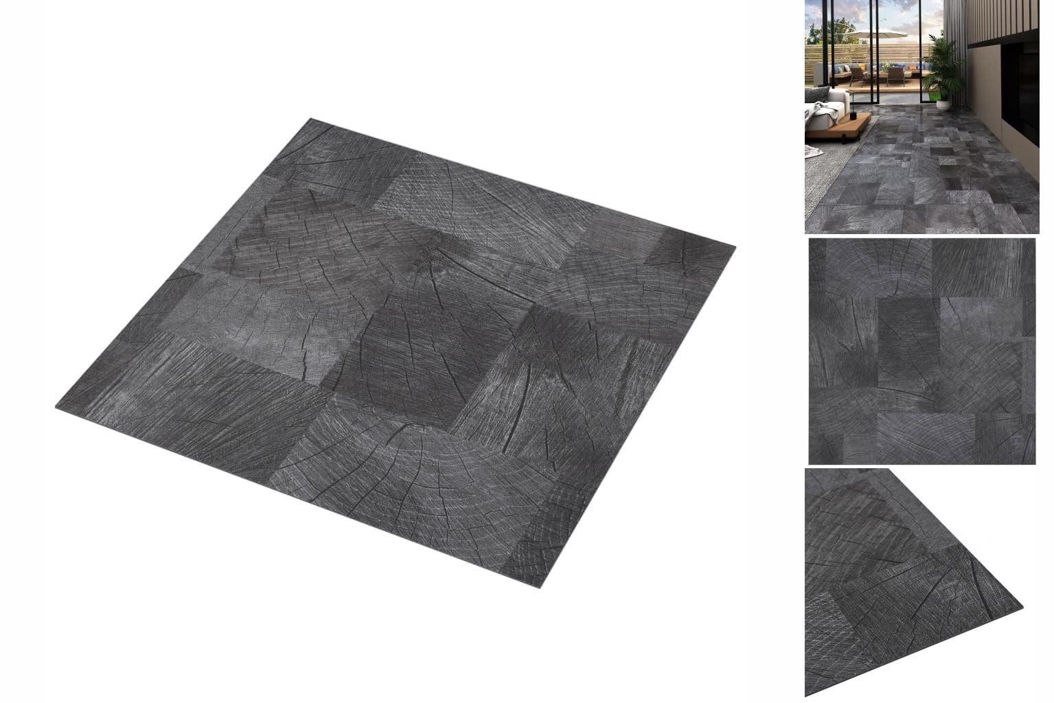 vidaXL Laminat PVC-Laminat-Dielen Selbstklebend 5,11 m² Holzoptik Grau Vinylboden Bod