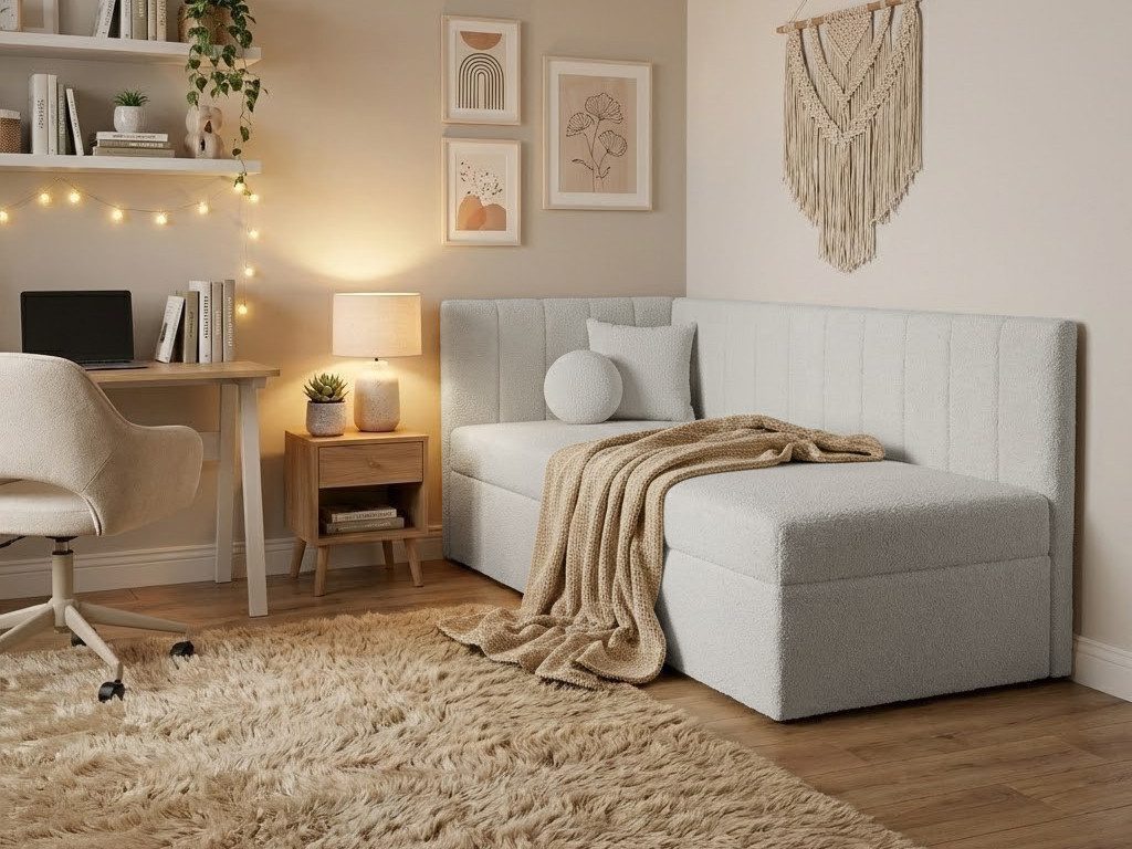 Einzelbett 90×200 mit Bettkasten RAFI