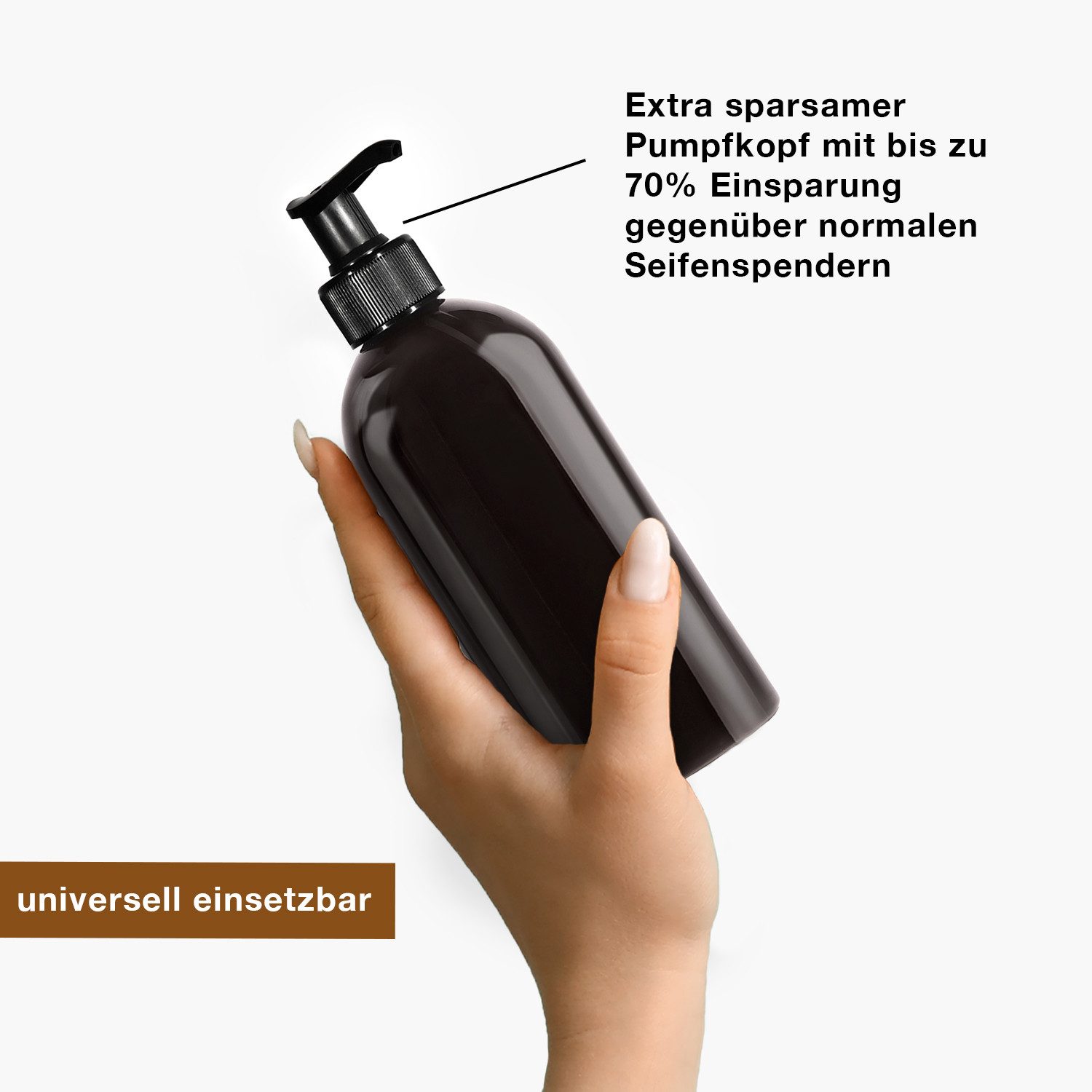 Oputec Seifenspender 6 x 500ml Seifenspender aus Kunststoff schwarz zum Bef günstig online kaufen