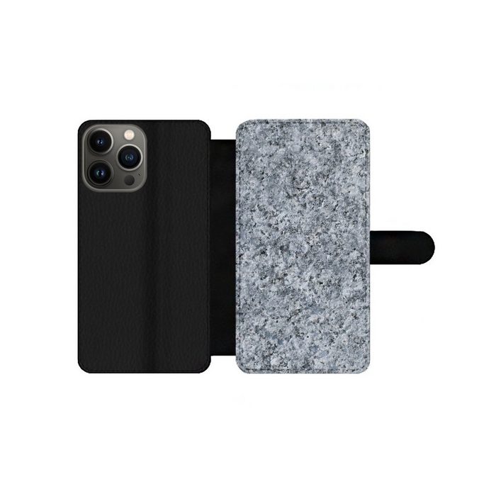 MuchoWow Handyhülle Granit - Stein - Muster - Design - Grau Handyhülle Telefonhülle Apple iPhone 13 Pro Max
