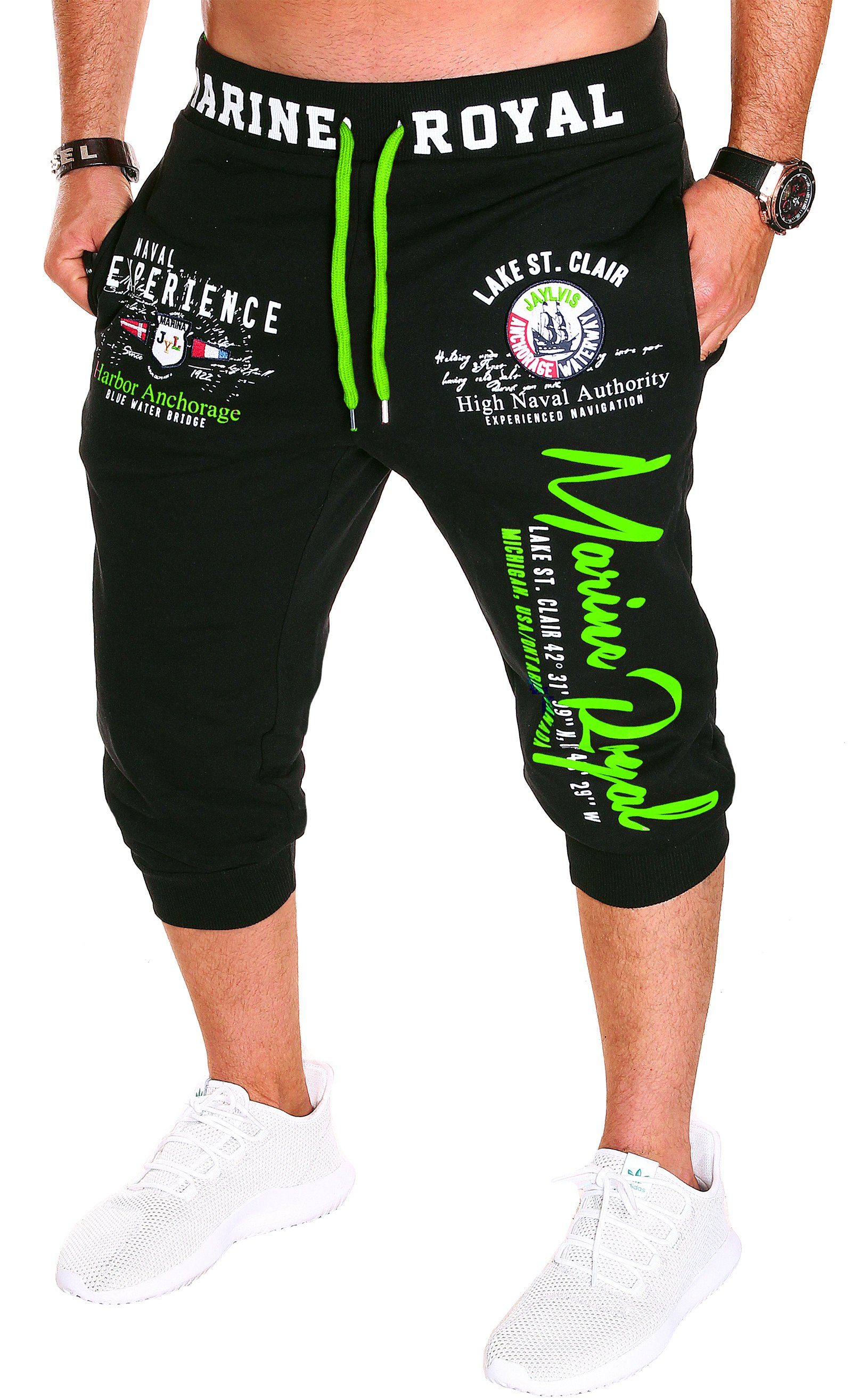 Jaylvis Bermudas Herren Short 3/4 Hose Kurze Jogginghose Sport Marine Royal günstig online kaufen