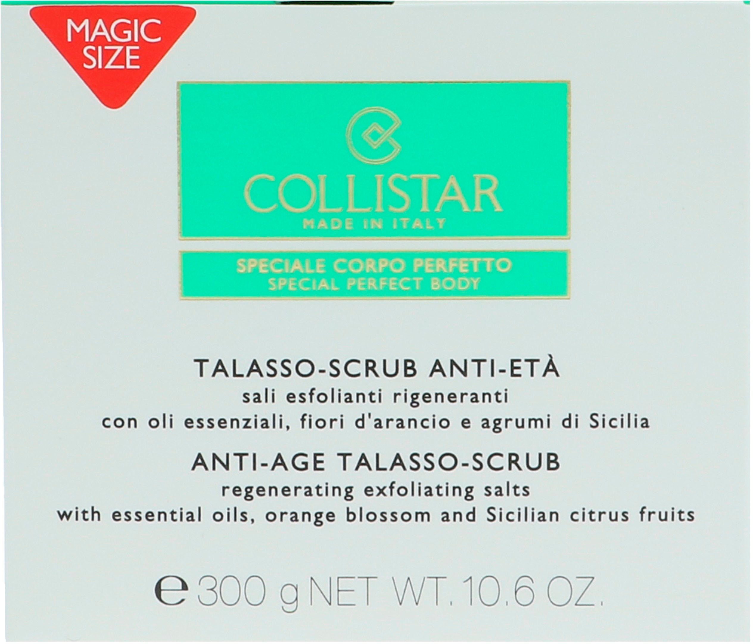 COLLISTAR Körperpeeling Anti-Age Talasso Scrub, Mit ätherischen Ölen, Zitrusfrüchten und Meersalzen, Anti-Age-Wirkung.