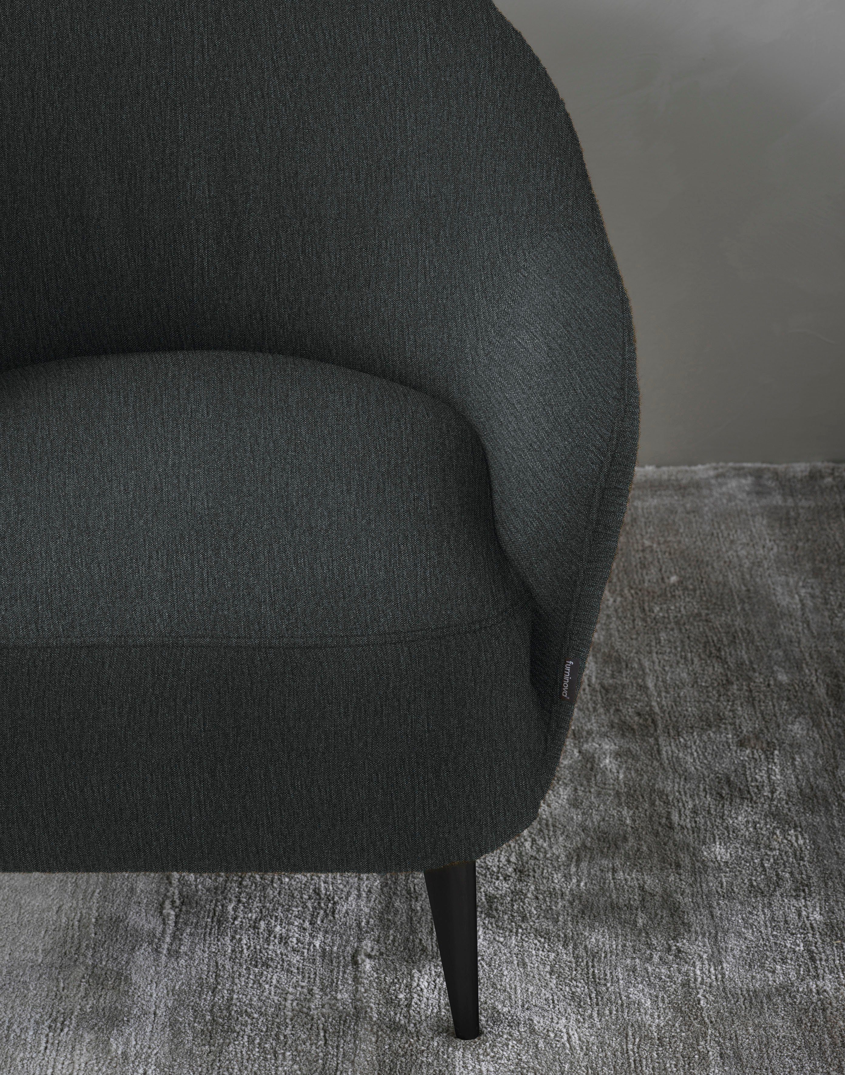 furninova Loungesessel Paloma, wahlweise mit im Design Chromfuß, skandinavischen grey