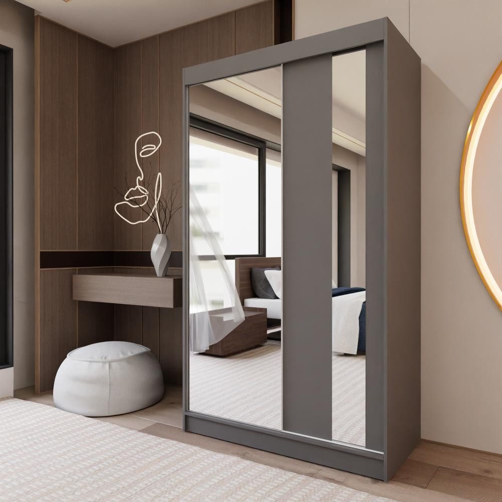 Beautysofa Schwebetürenschrank Gaja (weiß, schwarz, graphit, günstig online kaufen