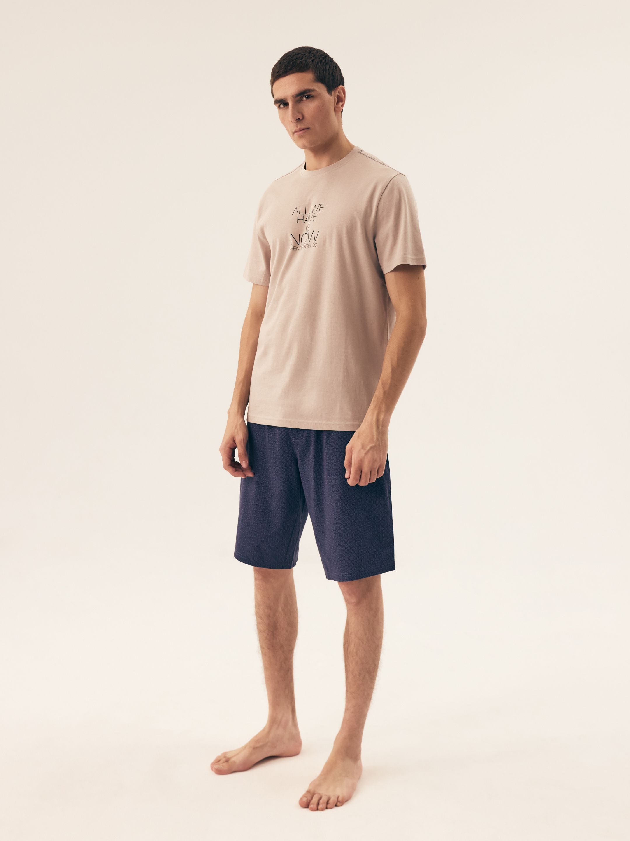 Schlafanzug Schlafanzug Shorty Kurzarm Rundhalsausschnitt Shorts Baumwolle Dreamer
