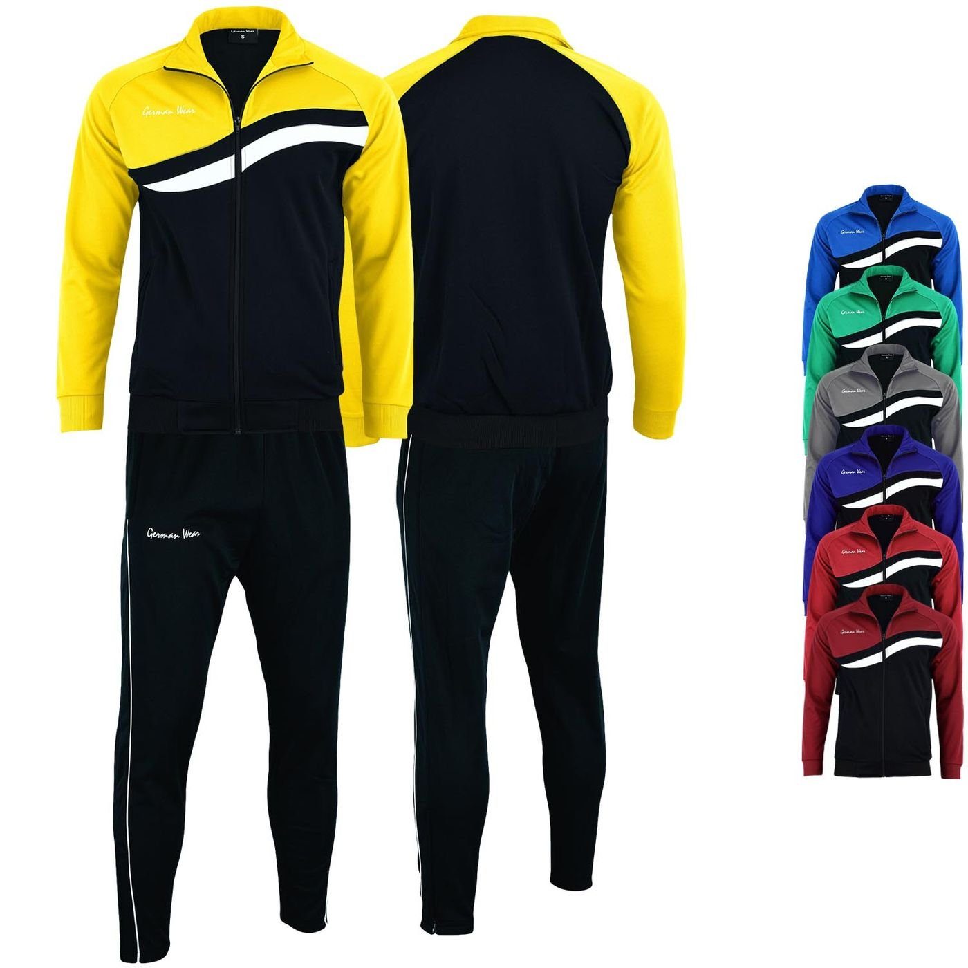 Jogginganzug Trainingsanzugs Gelb Wear GW779k, Sportanzug Trainingsanzug German Doppellagig Herren