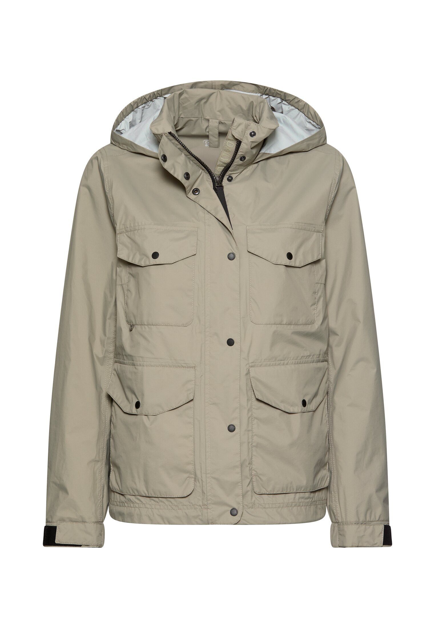 Fieldjacket mit verstellbarer Kapuze Langarm