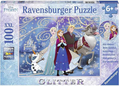 Ravensburger Puzzle Disney Frozen, glitzernder Schnee, 100 Puzzleteile, Made in Germany, FSC® - schützt Wald - weltweit
