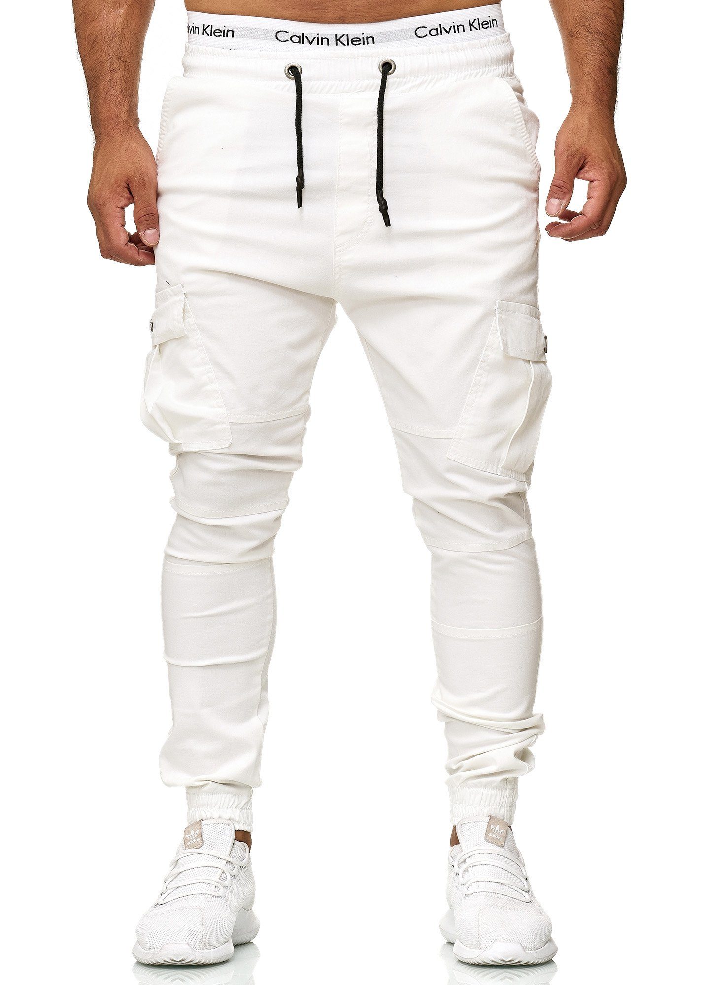 Slim 3292 Weiß Code47 Chino Jogger Slim-fit-Jeans Fit