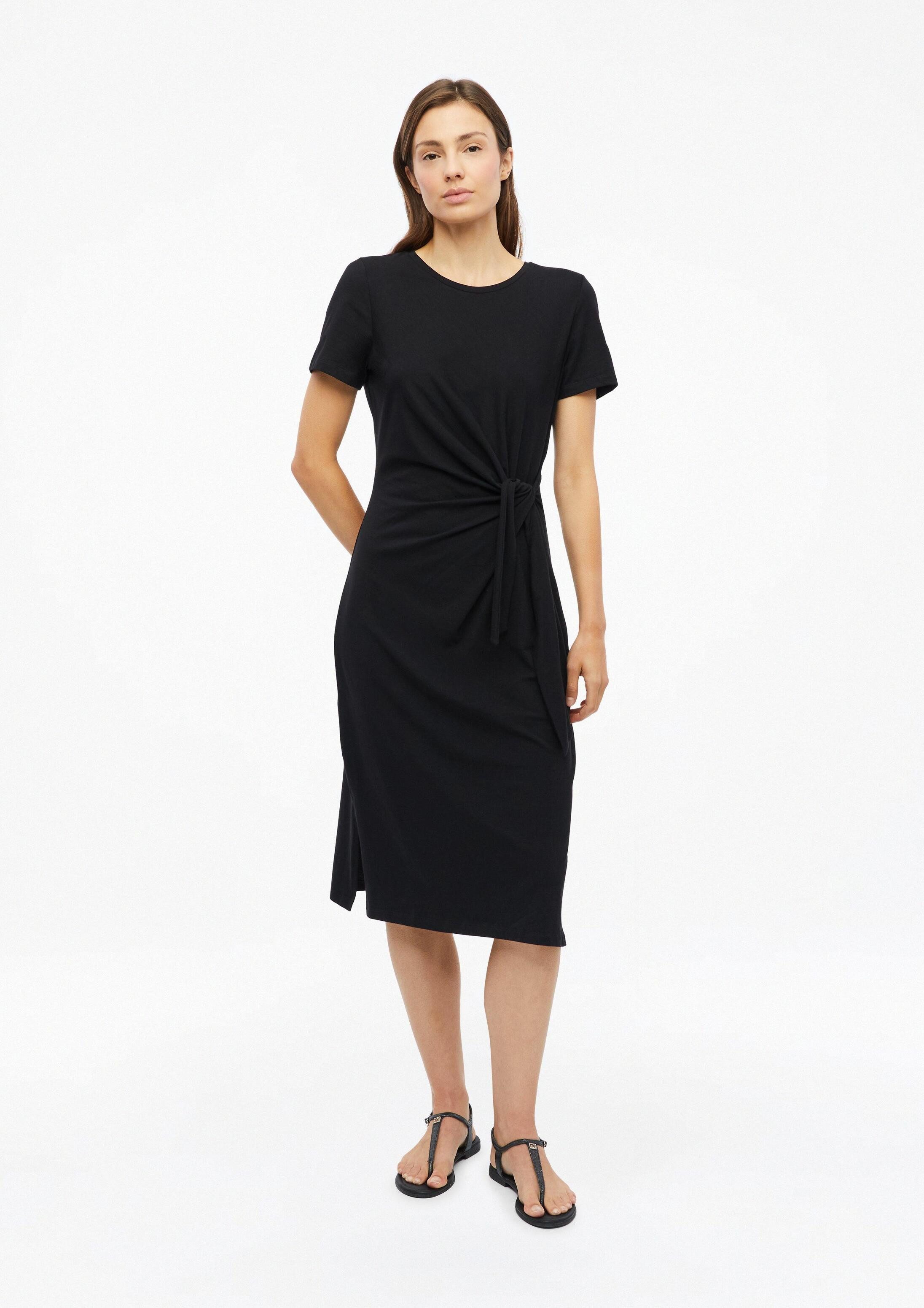 s.Oliver Midikleid Kleid Jerseykleid in Midilänge mit Knotendetail