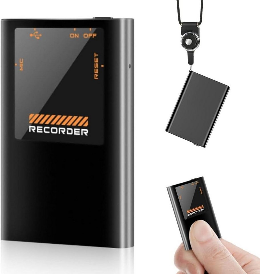 SpionProfi 16GB Mini Voice Recorder Diktiergerät Spion Ton Aufnahmegerät Auto Digitales Aufnahmegerät (Mini Ton Aufnahmegerät mit Geräuscherkennung Spy Wanze Spion)