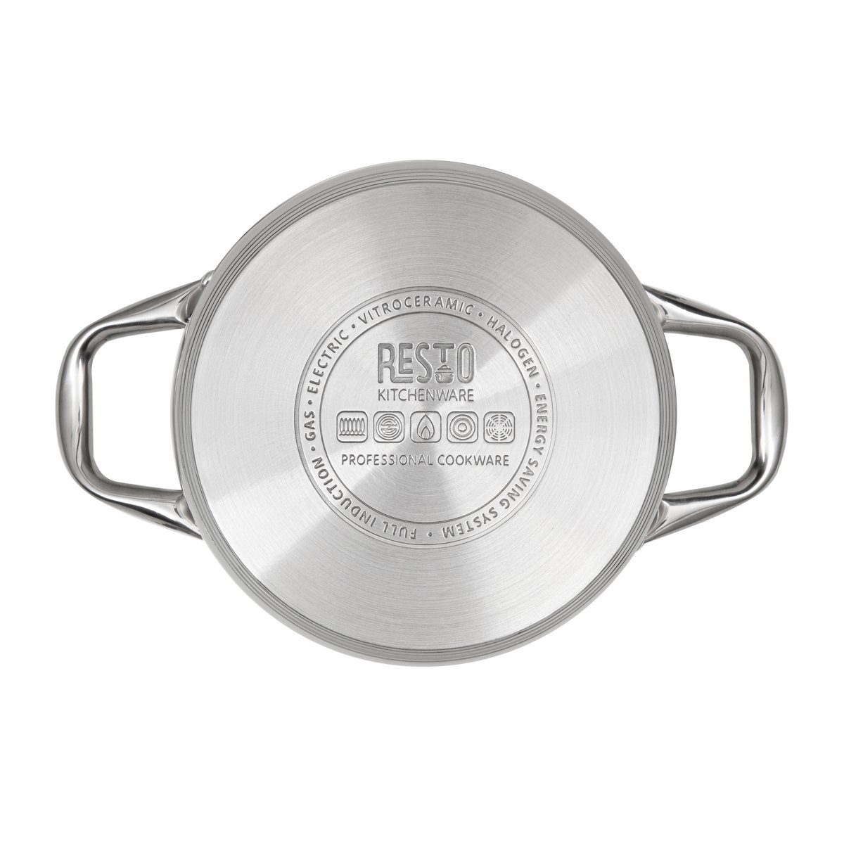RESTO Kitchenware mit alle hitzebeständigem Induktion Edelstahl Glasdeckel, RIGEL, für 18/10 Topf Kasserolle Herdarten (1-tlg), auch