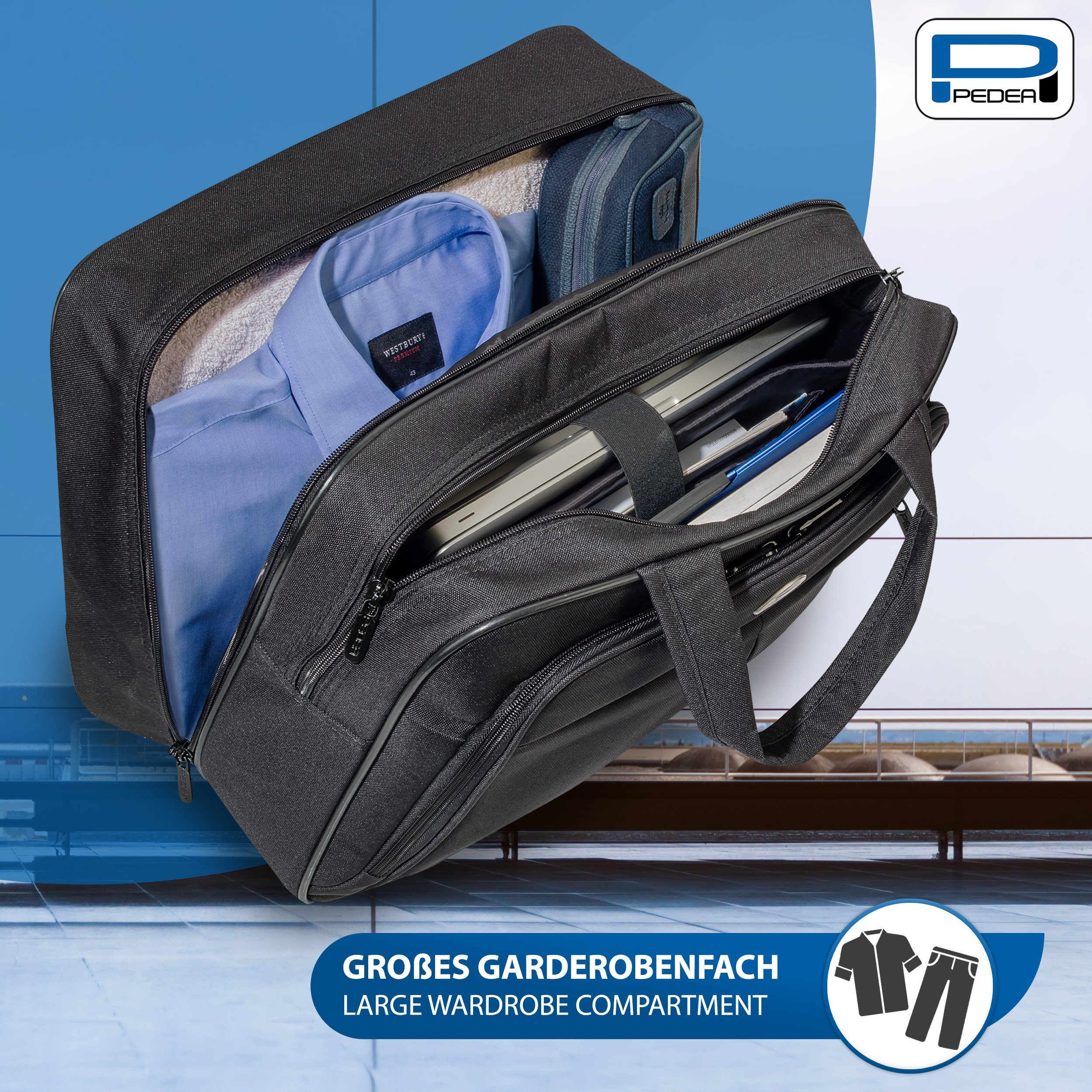 PEDEA Business-Trolley PREMIUM, 2 Rollen, Raumwunder mit viel Platz