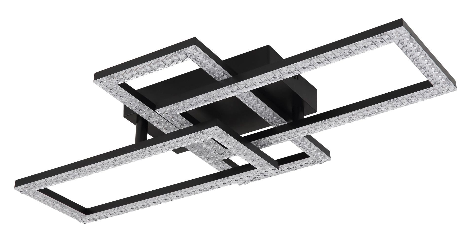 GLOBO LIGHTING LED Deckenleuchte SAPENA, LED fest integriert, Warmweiß, Deckenlampe, Kristalle, beweglich, Wohnbereich, Essbereich, Flur
