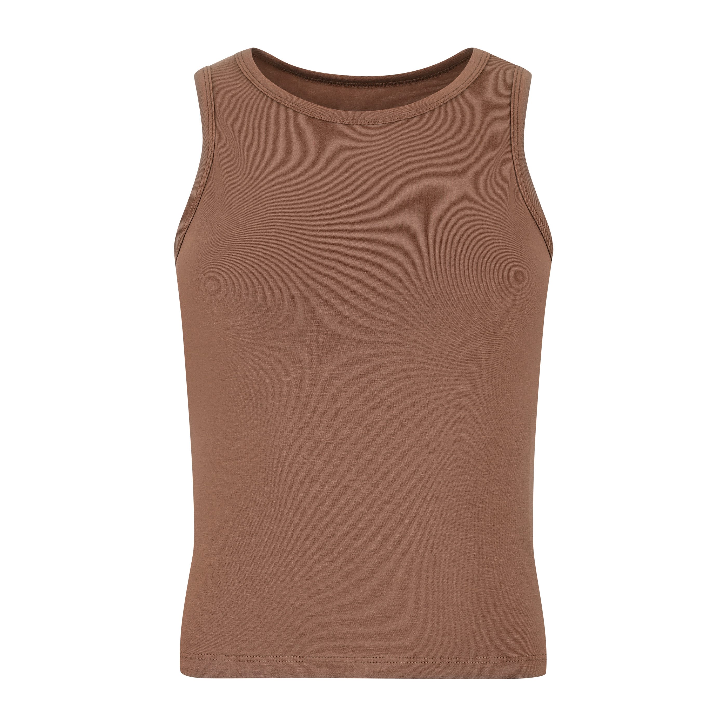 Evoni T-Shirt Damen Ärmelloses Top Bequemes Baumwollshirt mit Stretch günstig online kaufen