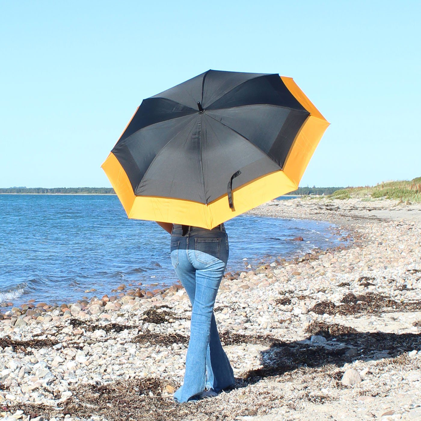 Move - Automatik, iX-brella XXL mit Schirm zweifarbig schwarz-schwarz to Langregenschirm expandierender