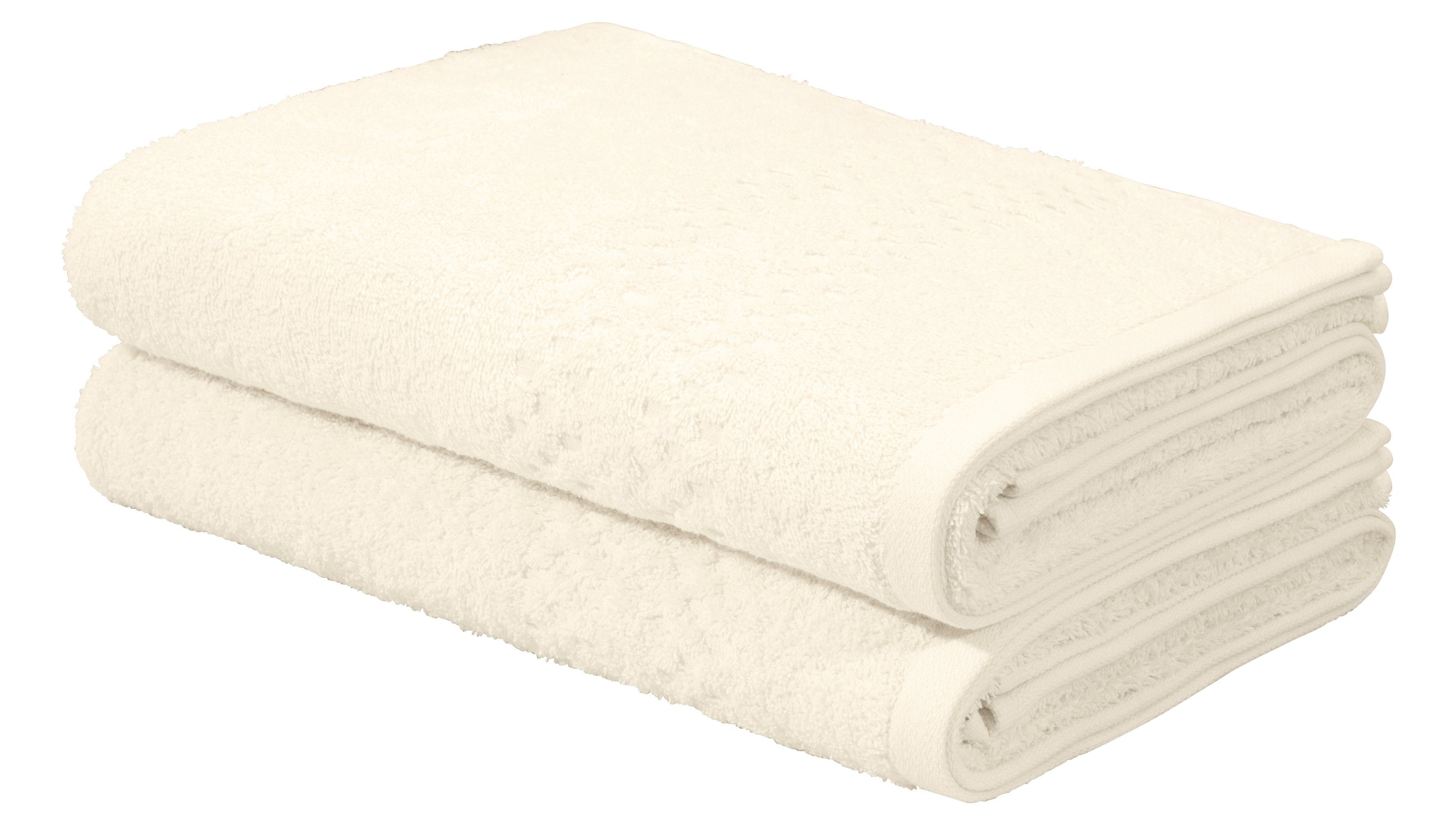 Bordüre, Home Premium mit Handtuch 100% Baumwolle Handtuch-Set, flauschig Handtücher (Set, Regona, creme weich, Set 2-tlg), affaire und (70x140cm), Duschtücher Frottier,