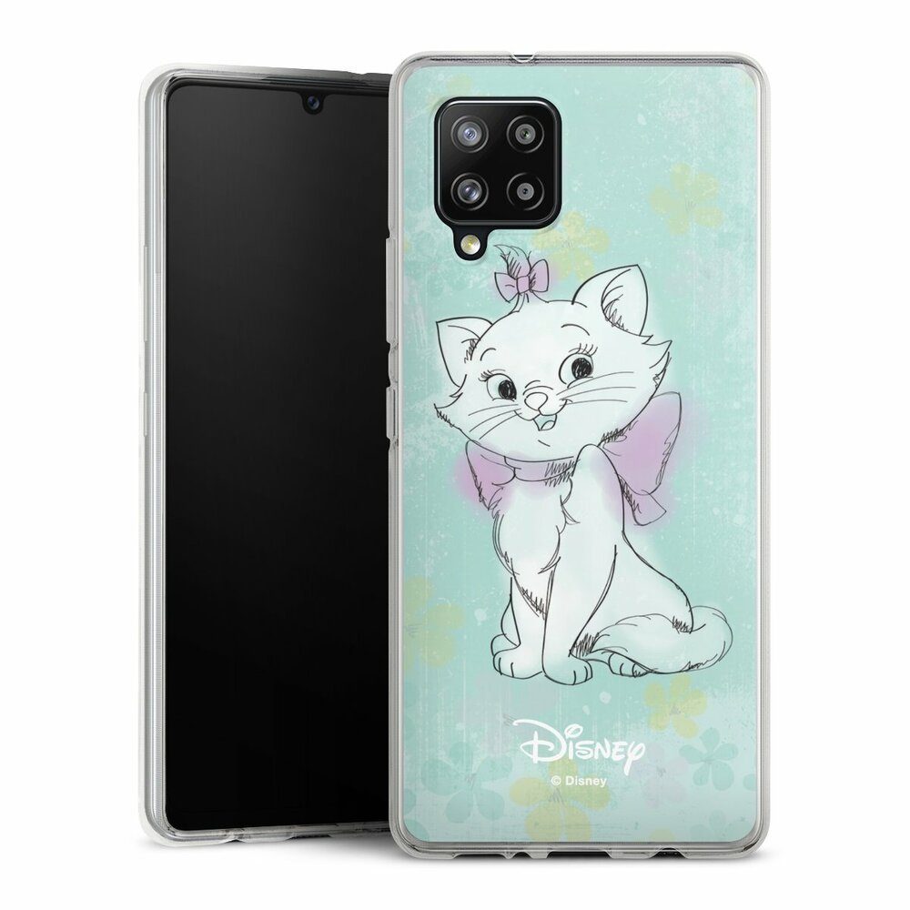 DeinDesign Handyhülle Aristocats Marie Disney Offizielles Lizenzprodukt Marie Watercolor, Samsung Galaxy A42 5G Silikon Hülle Bumper Case Handy Schutzhülle