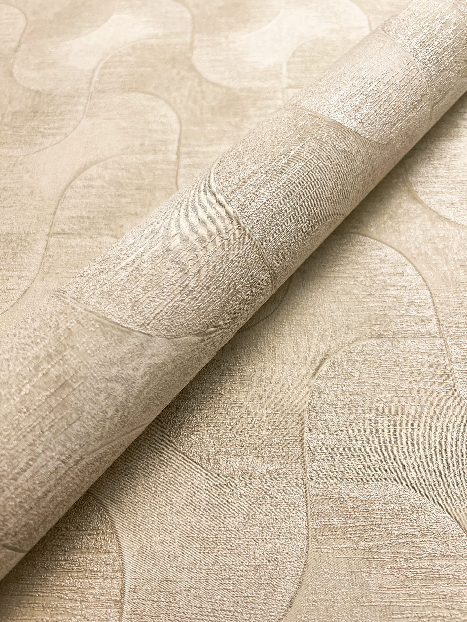 Newroom Vliestapete, Beige Tapete Glamour Muster günstig online kaufen