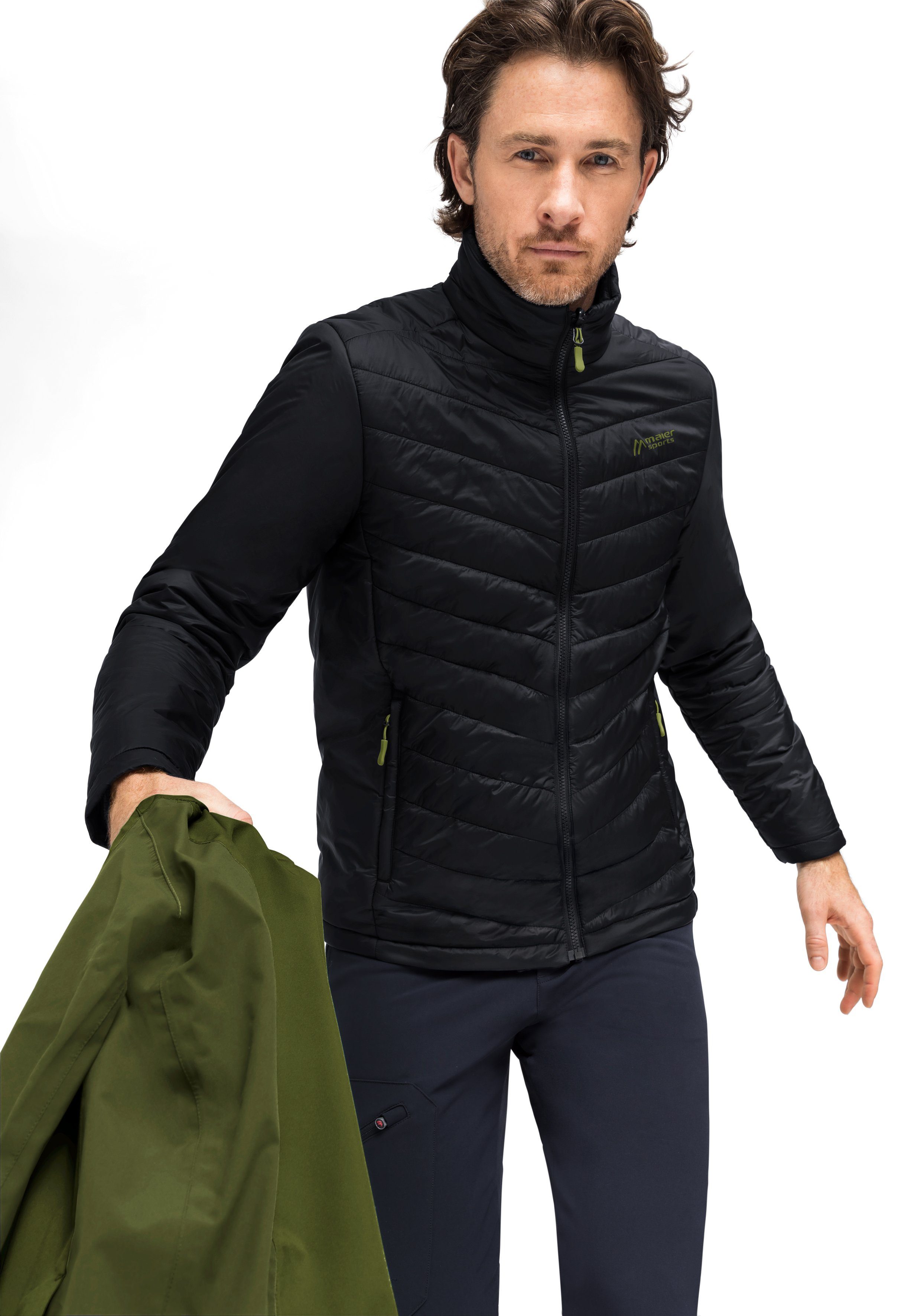 Doppel-Jacke für Wanderungen Sports M Maier Ribut und funktionale Ausflüge 3-in-1-Funktionsjacke dunkelgrün