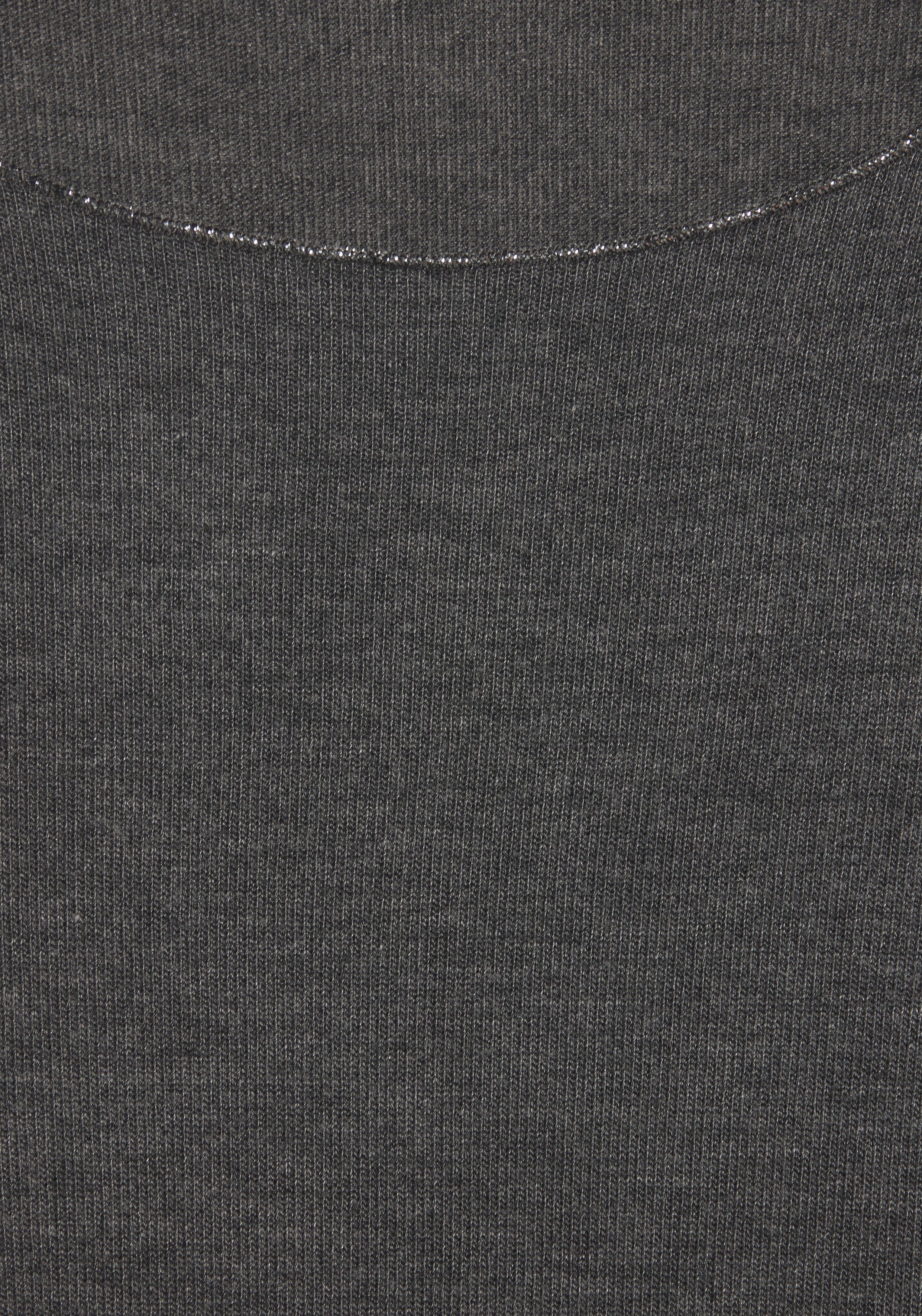 LASCANA Langarmshirt mit feiner Glitzereinfassung aus luftigem Viskose-Feinstrick