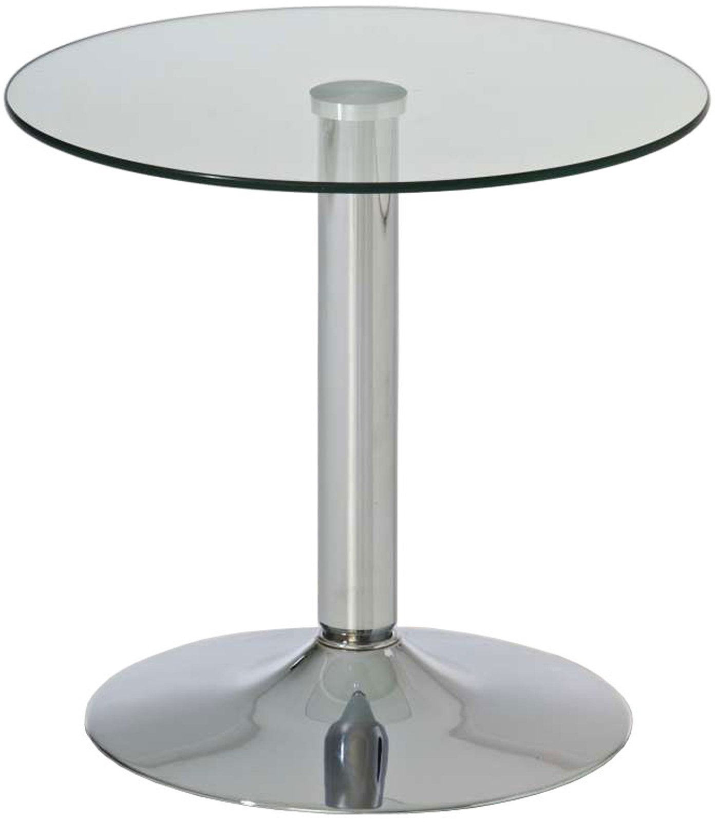 furnicato Glastisch Ikarus rund 50 cm Klarglas
