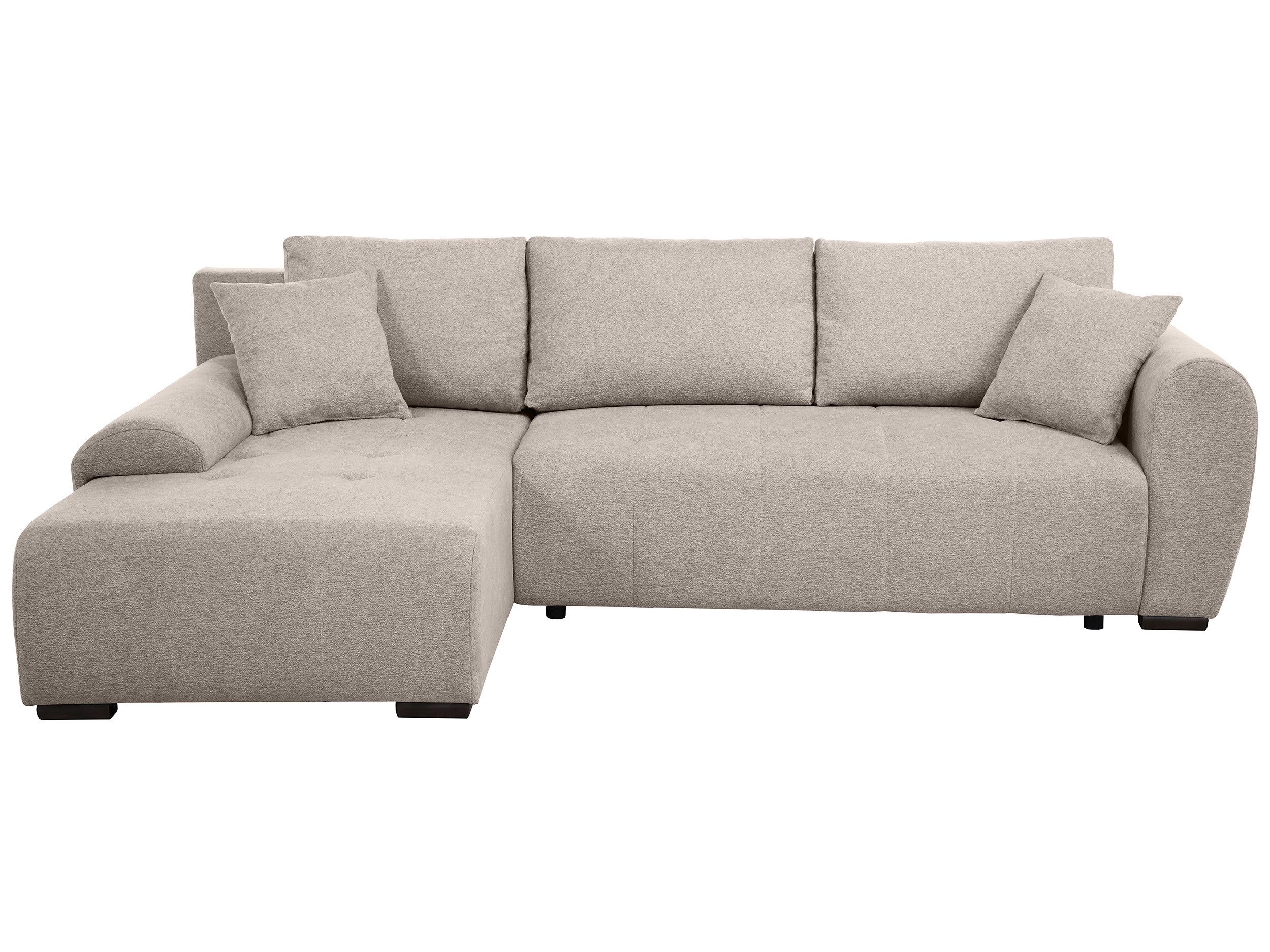 Beautysofa Ecksofa DALLAS mit Schlaffunktion und Bettkasten, Liegefläche: 125 x 233 cm