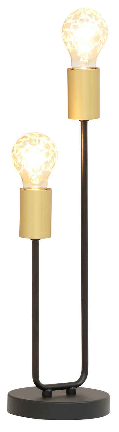 Leonique Tischleuchte »Jarla«, Tischlampe Schreibtischlampe mit goldfarbenen Fassungen