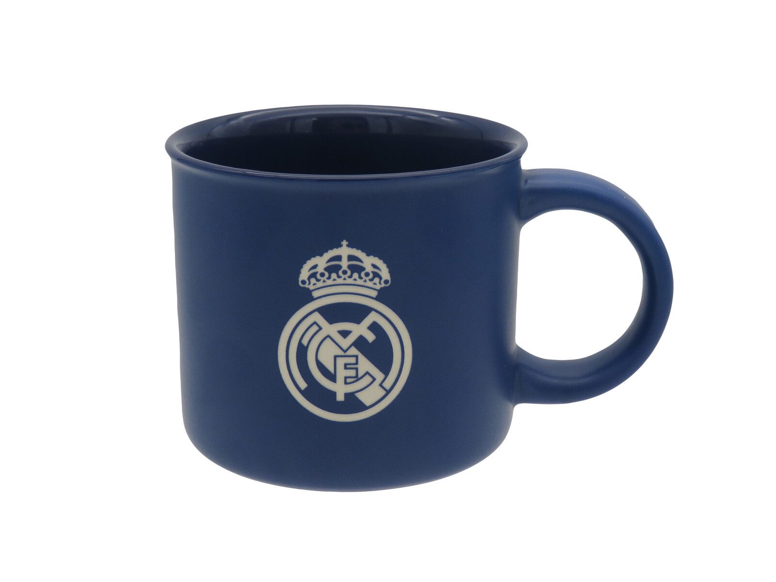 Real Madrid Trinkflasche Real Madrid Jumbo Tasse Blau Gravur Box
