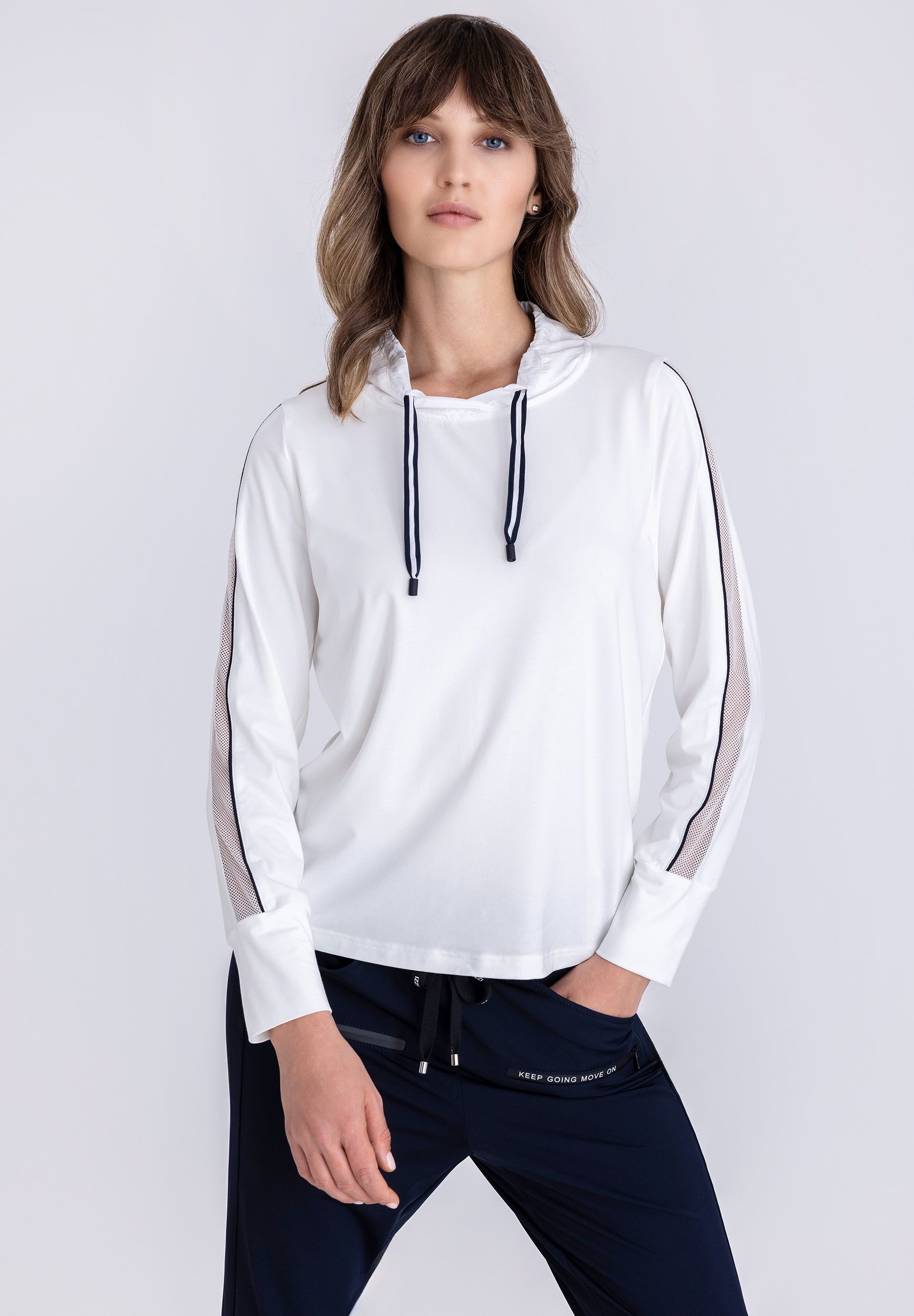 TUZZI T-Shirt mit Meshstreifen