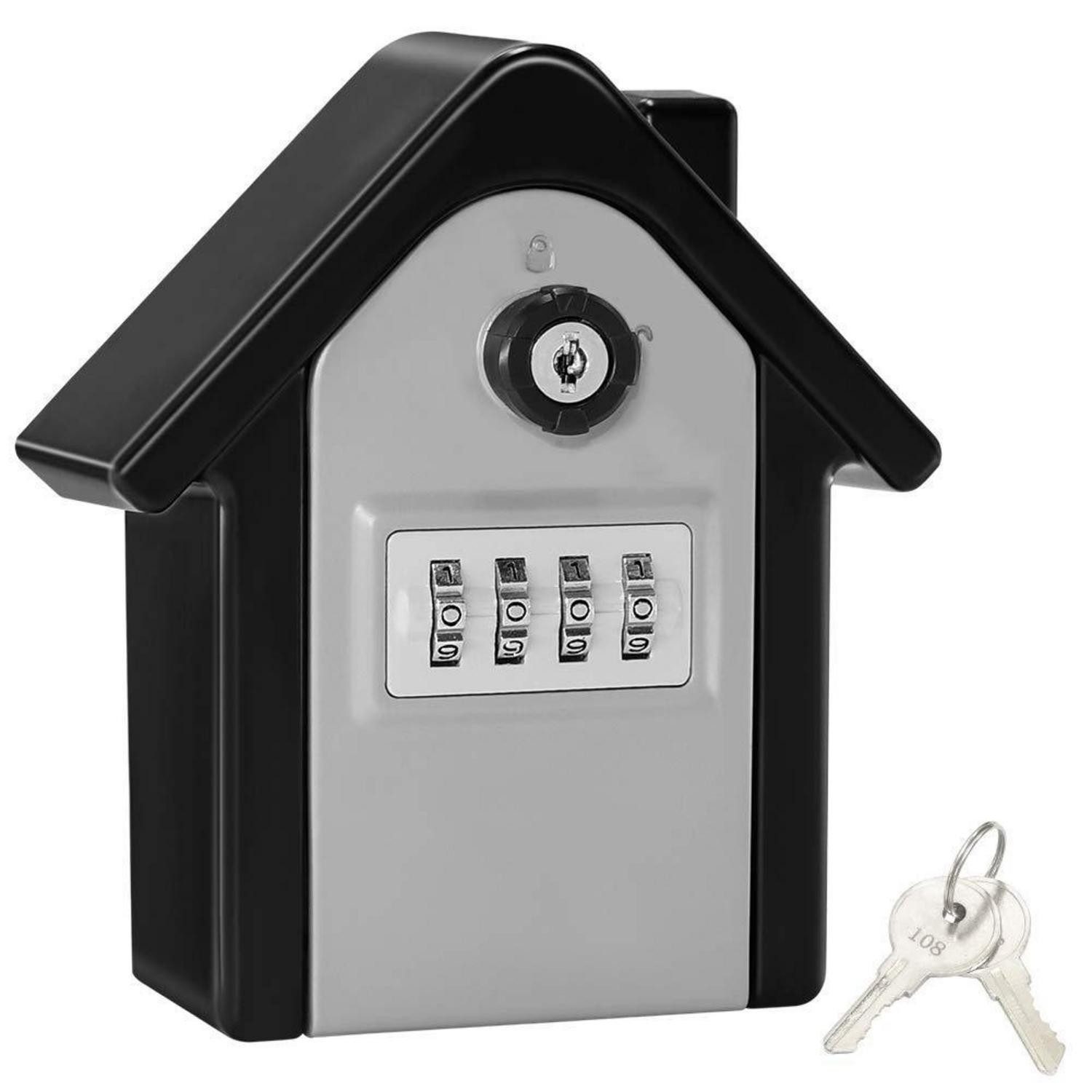 LuxusKollektion Schlüsselkasten Schlüsseltresor Groß Silber Zahlencode Außen (1 St)
