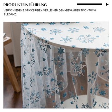 Daisred Tischdecke Spitze-Tischdecke Tischläufer Bestickt Blumenmuster Vintage für Deko